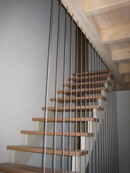 Treppe Holz Metall